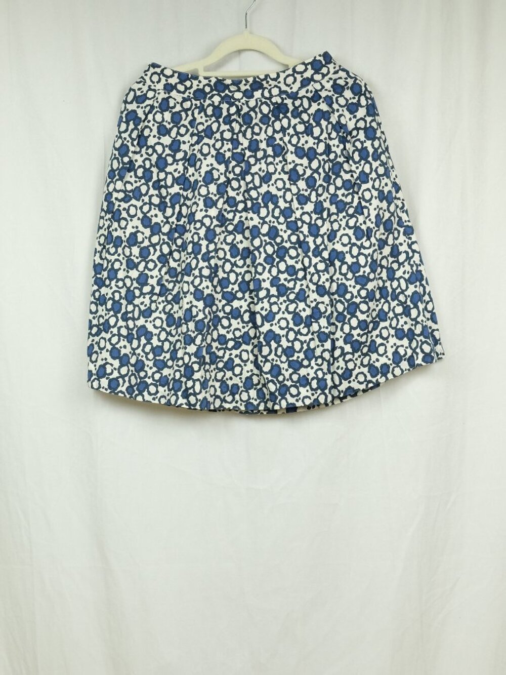 Brooks Brothers Floral Print Stretch Skirt Lined Navy White Size 0